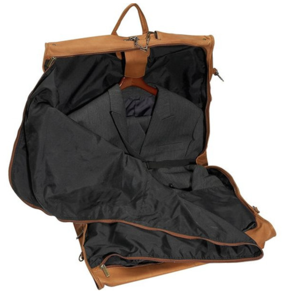 David King Leather Garment Bag